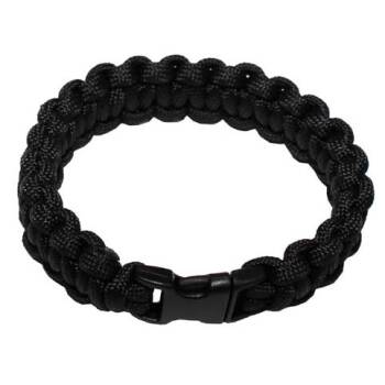 Survival Armband PARACORD 19 mm schwarz