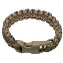 Survival Armband PARACORD 23 mm coyote