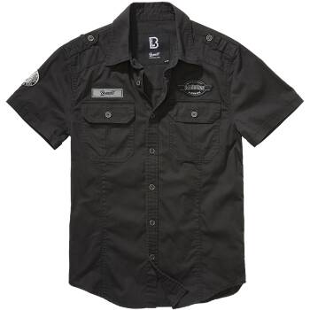 Luis Vintage Shirt kurzarm schwarz, L