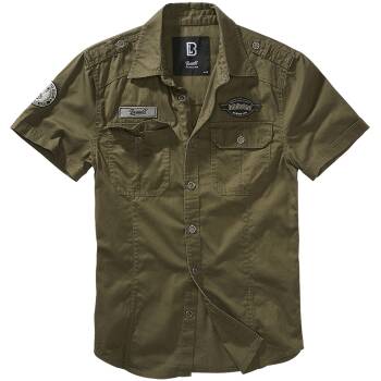 Luis Vintage Shirt kurzarm oliv, M