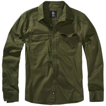 Brandit Flanellhemd oliv, S