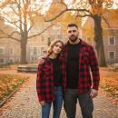 Brandit Checkshirt rot-schwarz