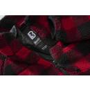 Teddyfleece Jacke rot-schwarz