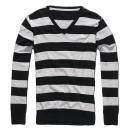 Brandit London V-Neck Sweater schwarz-grau