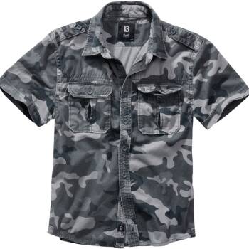 Vintage Shirt kurzarm grey-camo