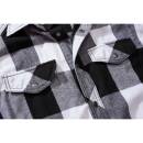 Checkshirt ärmellos weiß-schwarz, 4XL