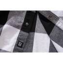 Checkshirt ärmellos weiß-schwarz, 4XL