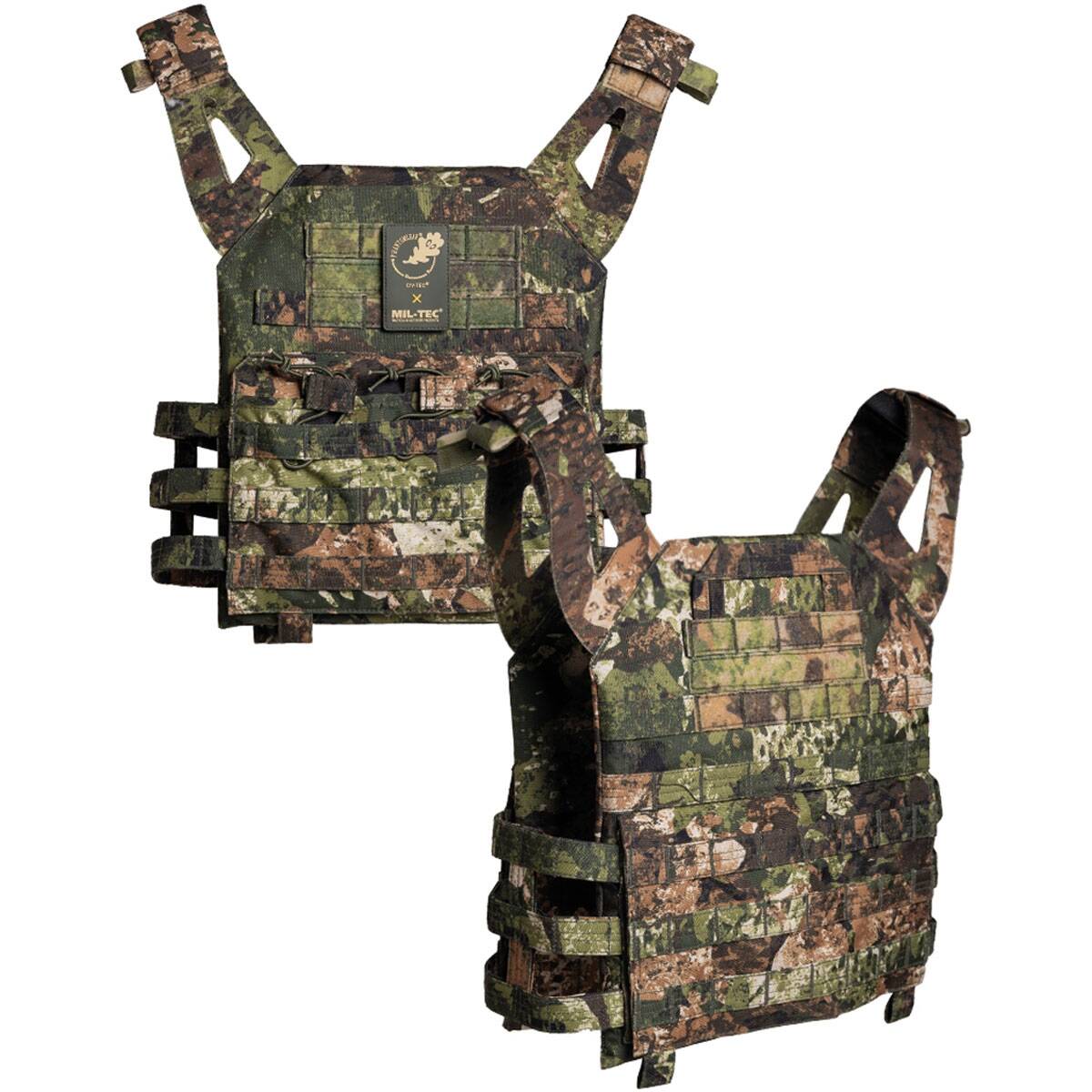 Mil-Tec MOLLE Carrier Weste Unisex – Praktische Trägerweste Mit Schlaufensystem Für Ausrüstung