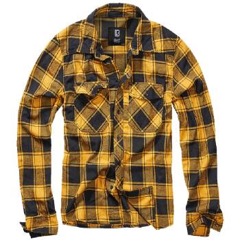 Brandit Checkshirt schwarz-gelb