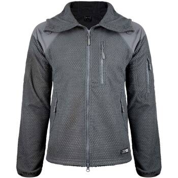 Fleecejacke Delta mit Kapuze grau