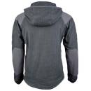 Fleecejacke Delta mit Kapuze grau