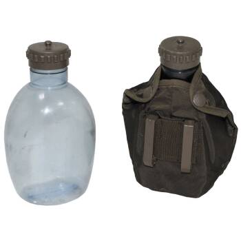 Öster. Feldflasche transparent mit Bezug