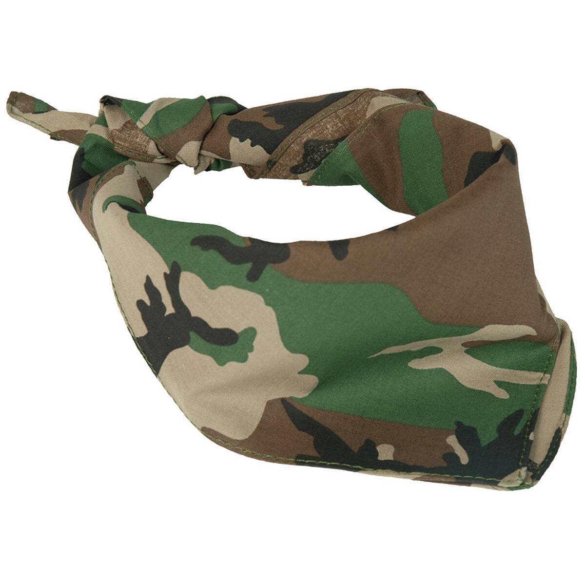Bandana Militaire US Army - Camouflage Woodland - 55x55 Cm - 100% Coton - Pour Airsoft, Paintball, Moto, Outdoor - Style Militaire