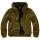 Sweatjacke mit Teddyfutter oliv