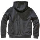 Sweatjacke mit Teddyfutter schwarz-melange