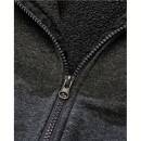 Sweatjacke mit Teddyfutter schwarz-melange