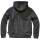 Sweatjacke mit Teddyfutter schwarz-melange