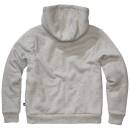 Sweatjacke mit Teddyfutter grau-melange
