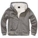 Sweatjacke mit Teddyfutter dunkelgrau-melange