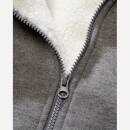 Sweatjacke mit Teddyfutter dunkelgrau-melange