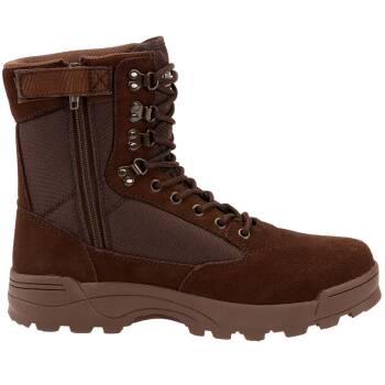 Tactical Swat Boots Zipper braun