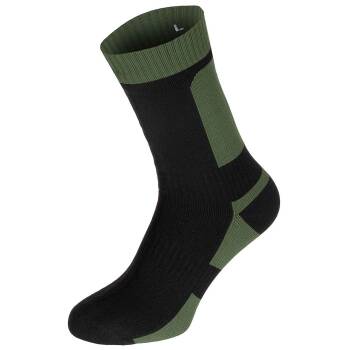Socken wasserdicht kurz oliv-schwarz