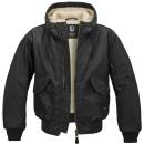 CWU Fliegerjacke mit Kapuze schwarz