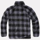 Teddyfleece Jacke schwarz-grau