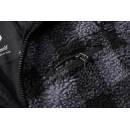 Teddyfleece Jacke schwarz-grau