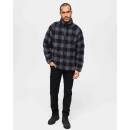 Teddyfleece Jacke schwarz-grau