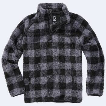Teddyfleece Troyer schwarz-grau