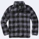 Teddyfleece Troyer schwarz-grau