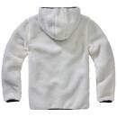 Teddyfleece Pullover mit Kapuze weiß