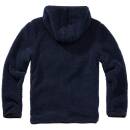 Teddyfleece Pullover mit Kapuze navy-blau
