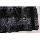 Teddyfleece Pullover mit Kapuze schwarz-grau