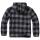 Teddyfleece Pullover mit Kapuze schwarz-grau