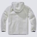 Teddyfleece Worker Jacke mit Kapuze weiß