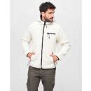 Teddyfleece Worker Jacke mit Kapuze weiß