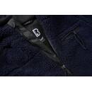 Teddyfleece Worker Jacke mit Kapuze navy-blau