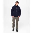 Teddyfleece Worker Jacke mit Kapuze navy-blau