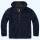 Teddyfleece Worker Jacke mit Kapuze navy-blau