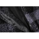 Teddyfleece Worker Jacke mit Kapuze schwarz-grau